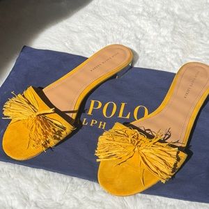 Polo Ralph Lauren Raffia Slides